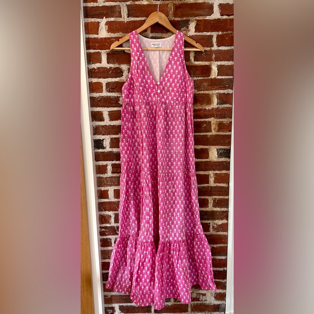 Emerson Fry Pink Ruffled Halter Sundress